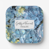 青紫陽花結婚フローラ ペーパープレート (正面)