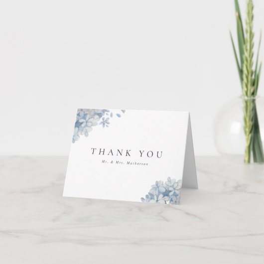 青紫陽花結婚様 サンキューカード (正面)