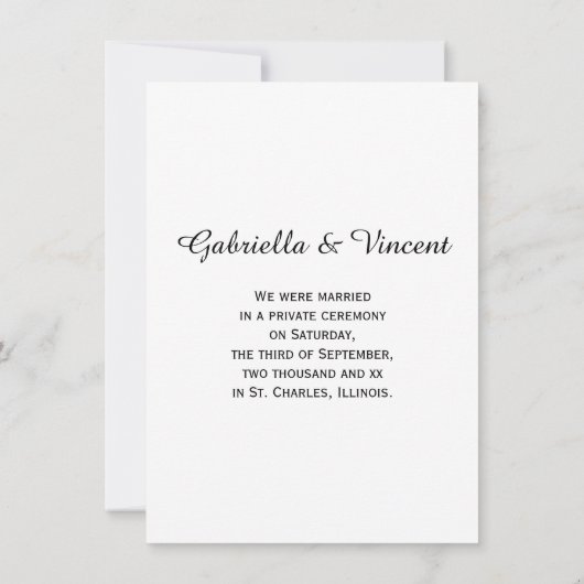 青紫陽花結婚/駆け落ち告知 案内状 (裏面)