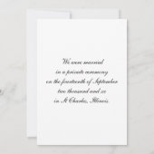 青紫陽花結婚/駆け落ち告知 案内状 (裏面)