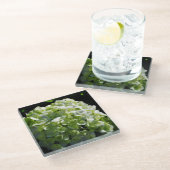 青紫陽花 ガラスコースター (アングル)