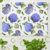 青紫陽花 キッチンタオル (折り畳み)