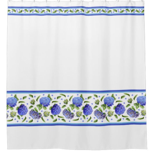 青紫陽花 シャワーカーテン (正面)