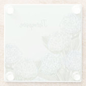 青紫陽花/セージ緑 ガラスコースター (裏面)