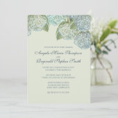 青紫陽花/セージ緑 招待状 (スタンド正面)
