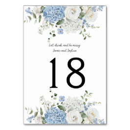 青紫陽花、バラ結婚のテーブル番号 テーブルナンバー