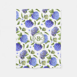 青紫陽花 フリースブランケット