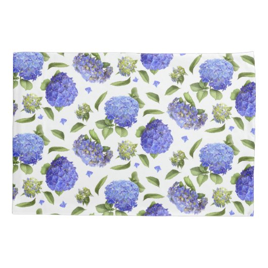 青紫陽花 枕カバー (裏面)