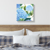 青紫陽花 | 美しいフローラブッシュ キャンバスプリント (インサイチュ (寝室))
