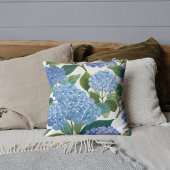 青紫陽花 | 美しいフローラブッシュ クッション