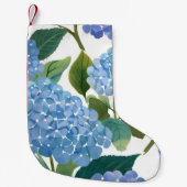 青紫陽花 | 美しいフローラブッシュ スモールクリスマスストッキング (正面)