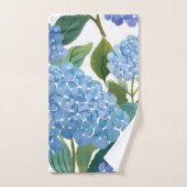 青紫陽花 | 美しいフローラブッシュ バスタオルセット (ハンドタオル)