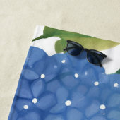 青紫陽花 | 美しいフローラブッシュ ビーチタオル (インサイチュ)