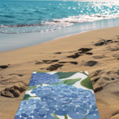 青紫陽花 | 美しいフローラブッシュ ビーチタオル