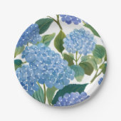 青紫陽花 | 美しいフローラブッシュ ペーパープレート (正面)