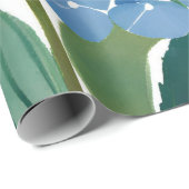 青紫陽花 | 美しいフローラブッシュ ラッピングペーパー (ロールコーナー)