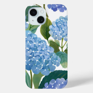 青紫陽花   美しいフローラブッシュ iPhone 15ケース