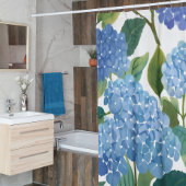 青紫陽花 | 美しいフローラ水色 シャワーカーテン