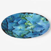青紫陽花 |青いフローラ写真 ペーパープレート (アングル)
