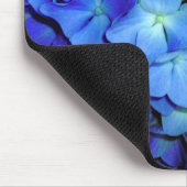 青紫陽花、青バラ、エレガント青い花 マウスパッド (コーナー)