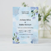 青紫 水彩シンプル ミニマル ウェディング (スタンド正面)