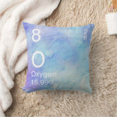 青紫O酸素元素水色 クッション (ブランケット)