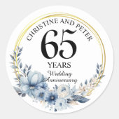 青結婚いフローラの記念日 ラウンドシール (正面)