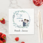 青結婚い恋人たち スタンダードランチョンナプキン (インサイチュ)