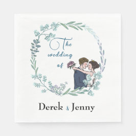 青結婚い恋人たち スタンダードランチョンナプキン