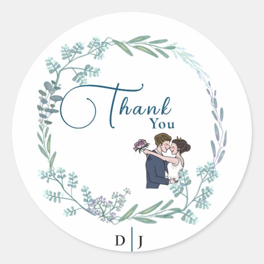 青結婚い恋人たち ラウンドシール (正面)