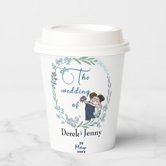 青結婚い恋人たち 紙コップ (正面)