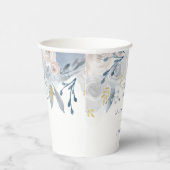 青結婚い淡い色のバラ 紙コップ (右)