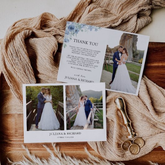 青結婚サンキューカード 招待状