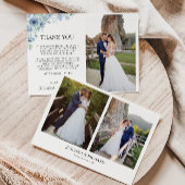 青結婚サンキューカード 招待状