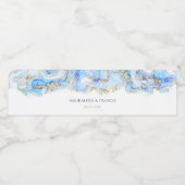 青結婚大理石の水瓶 ペットボトルラベル (シングルラベル)