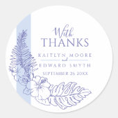青結婚熱帯スケッチ感謝してい ラウンドシール (正面)