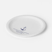 青結婚白航海のいかり ペーパープレート (アングル)