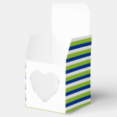 青結婚緑のカップケーキブルーストライプの フェイバーボックス (オープン)
