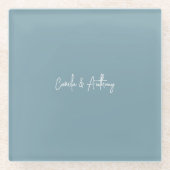 青結婚色 ガラスコースター (正面)