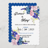 青結婚色 招待状 (正面/裏面)