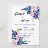 青結婚色 招待状 (正面)