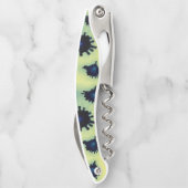 青絵を描と緑の（ばちゃばちゃ）跳ねる ソムリエナイフ (裏面)