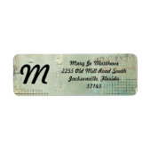 青絵を描ヴィンテージ新聞 ラベル (正面)