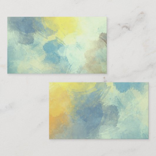 青絵を描抽象芸術名刺テンプレート 名刺 (正面/裏面)