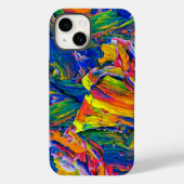 青絵を描抽象芸術 | iPhone 1,4,000ケース Case-Mate iPhoneケース (裏面)