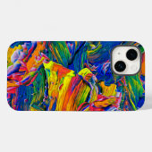 青絵を描抽象芸術 | iPhone 1,4,000ケース Case-Mate iPhoneケース (裏面 (横))