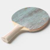 青絵を描木材 卓球ラケット (正面アングル)