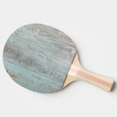 青絵を描木材 卓球ラケット (横)