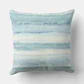 青絵を描水色の魚ストライプ類 クッション (裏面)