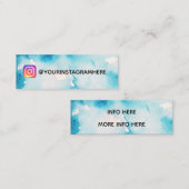青絵を描水色ソーシャルメディアインスタグラム スキニー名刺 (正面/裏面)